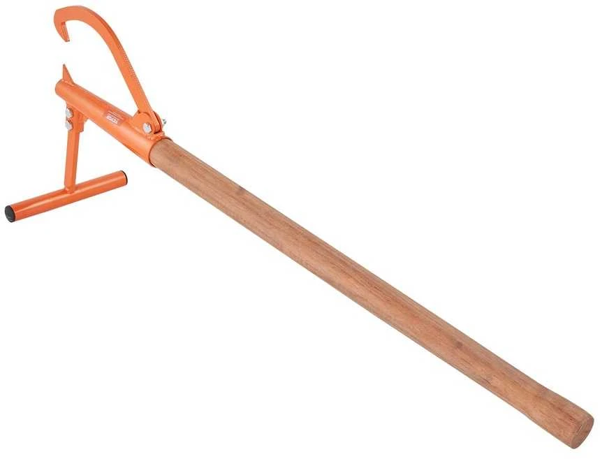 Timberjack rąstų keltuvas, 46.5 col. rankena, maks. 38 cm rąstams, medienos kilnojimo įrankis, keltuvas, griebtuvas