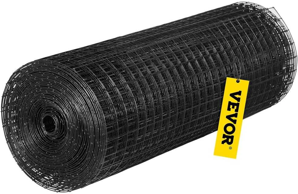 Tinklas tvoroms 122cm x 1524cm, 16 gabaritų, dengtas vinilu, su vielos pjaustytuvu ir pirštinėmis. Vielinė tvora gyvūnams, apsauga nuo graužikų ir sodui