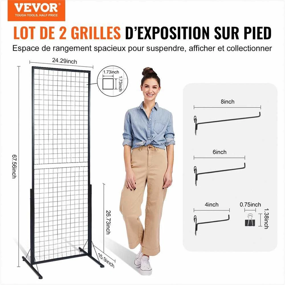 VEVOR 2 x 5,6 kojos tinklelio sienos panelės bokštelis