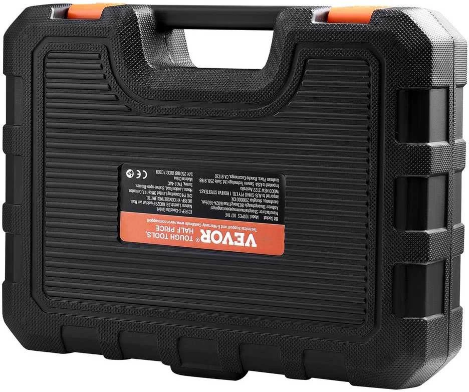 Torx antgalių rinkinys, 107 dalių mechanikų įrankių rinkinys, S2 plieno šešiabriaunių raktų rinkinys automobilių remontui, apsauginių antgalių rinkinys