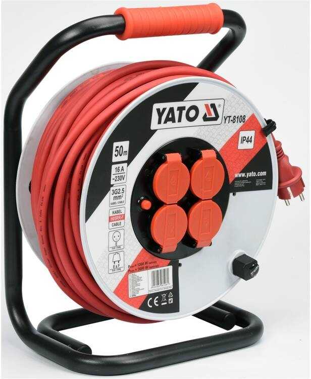 Ilgintuvas ant ritės Yato YT-8108, 50 m, 3x2,5 mm²
