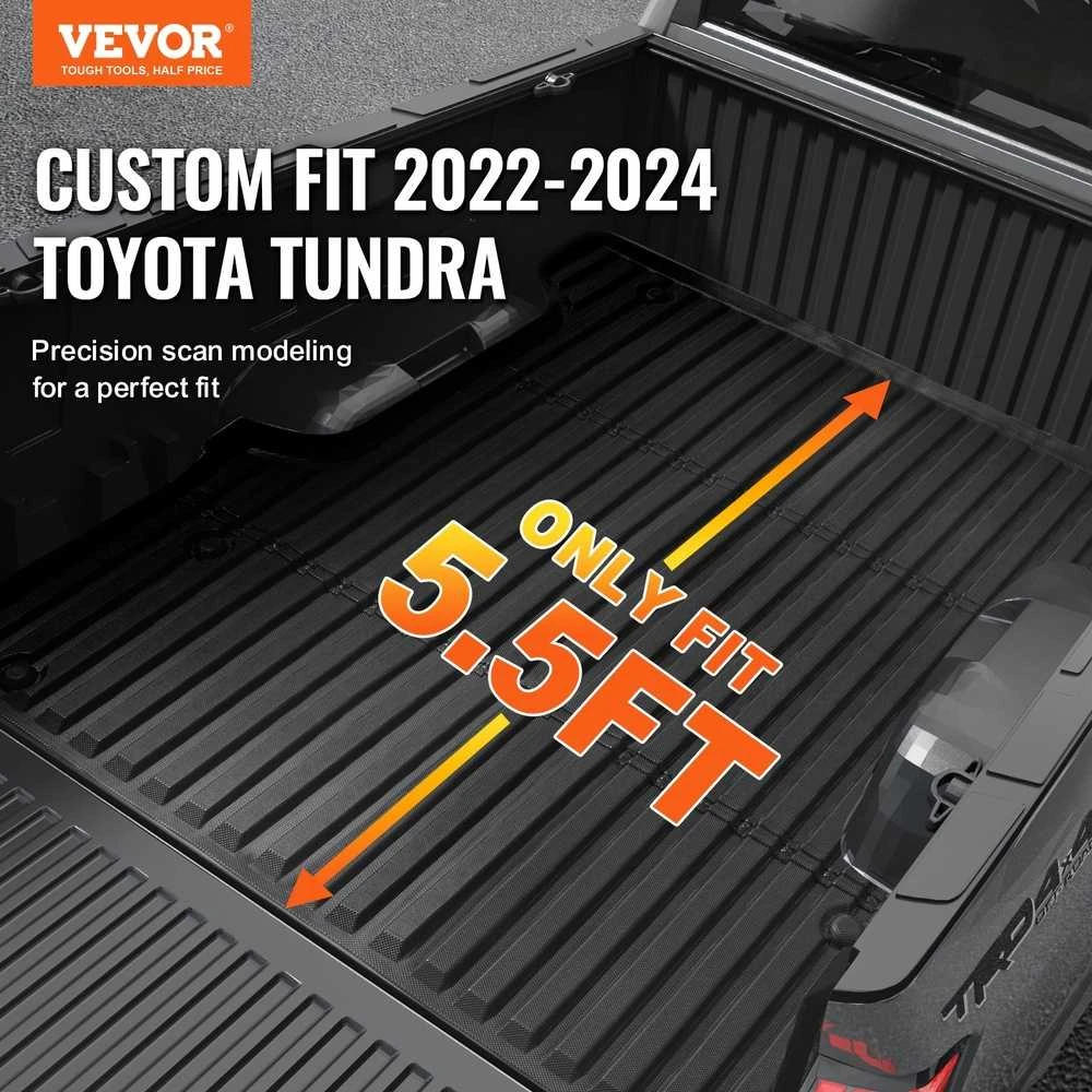 Toyota Tundra kėbulo kilimėlis, TPE įdėklas, apsauga 2022-2024 m., pikapo dugno danga, sunkvežimio kilimėlis