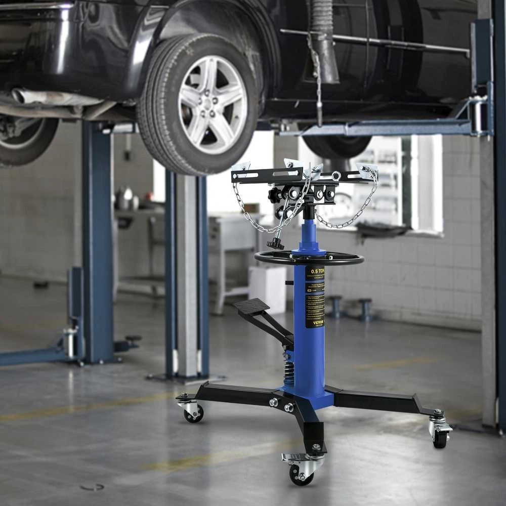 Transmisijos kėliklis 500kg automobilių remontui, hidraulinis, transmisijos keltuvas, pavarų dėžės kėliklis
