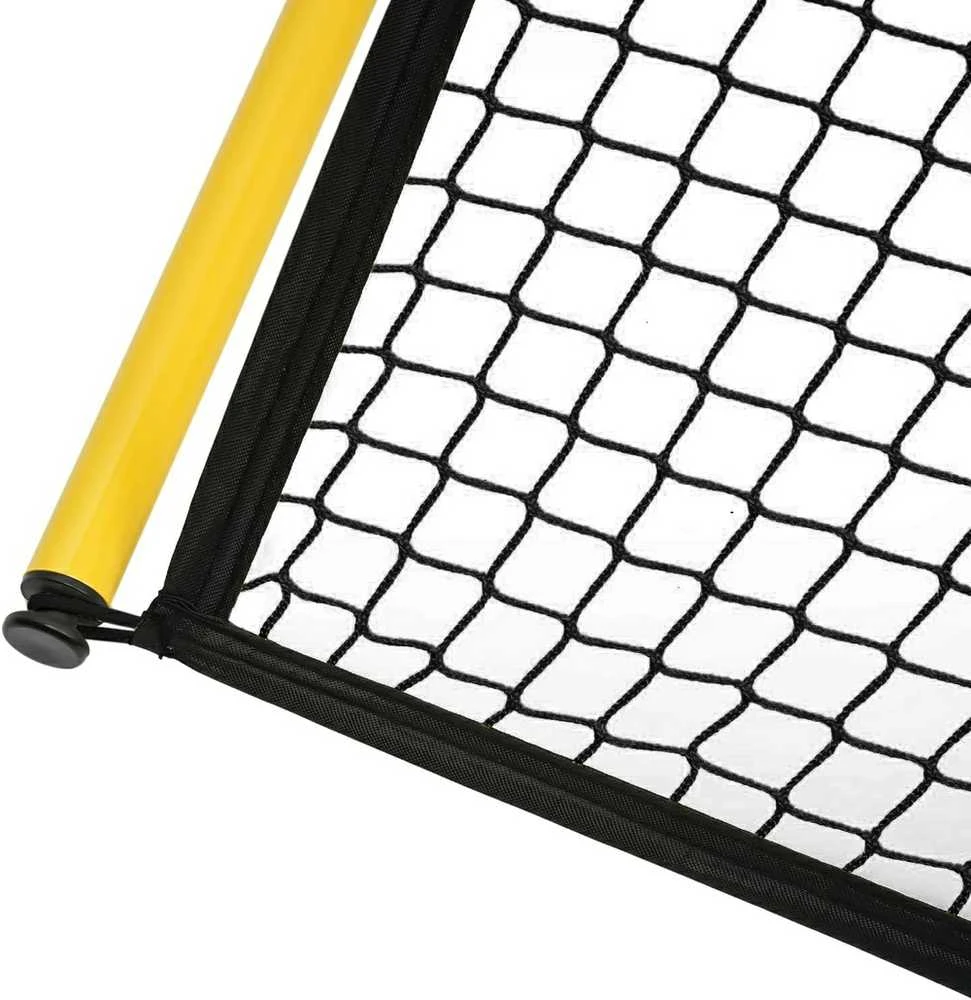 Treniruočių futbolo vartai 2in1, tvirti, tikslūs, lengvas surinkimas, juodi/geltoni, mini futbolo vartai, nešiojami