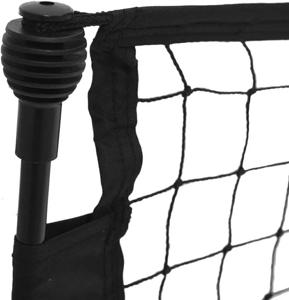 Treniruočių futbolo vartai 2in1, tvirti, tikslūs, lengvas surinkimas, juodi/geltoni, mini futbolo vartai, nešiojami