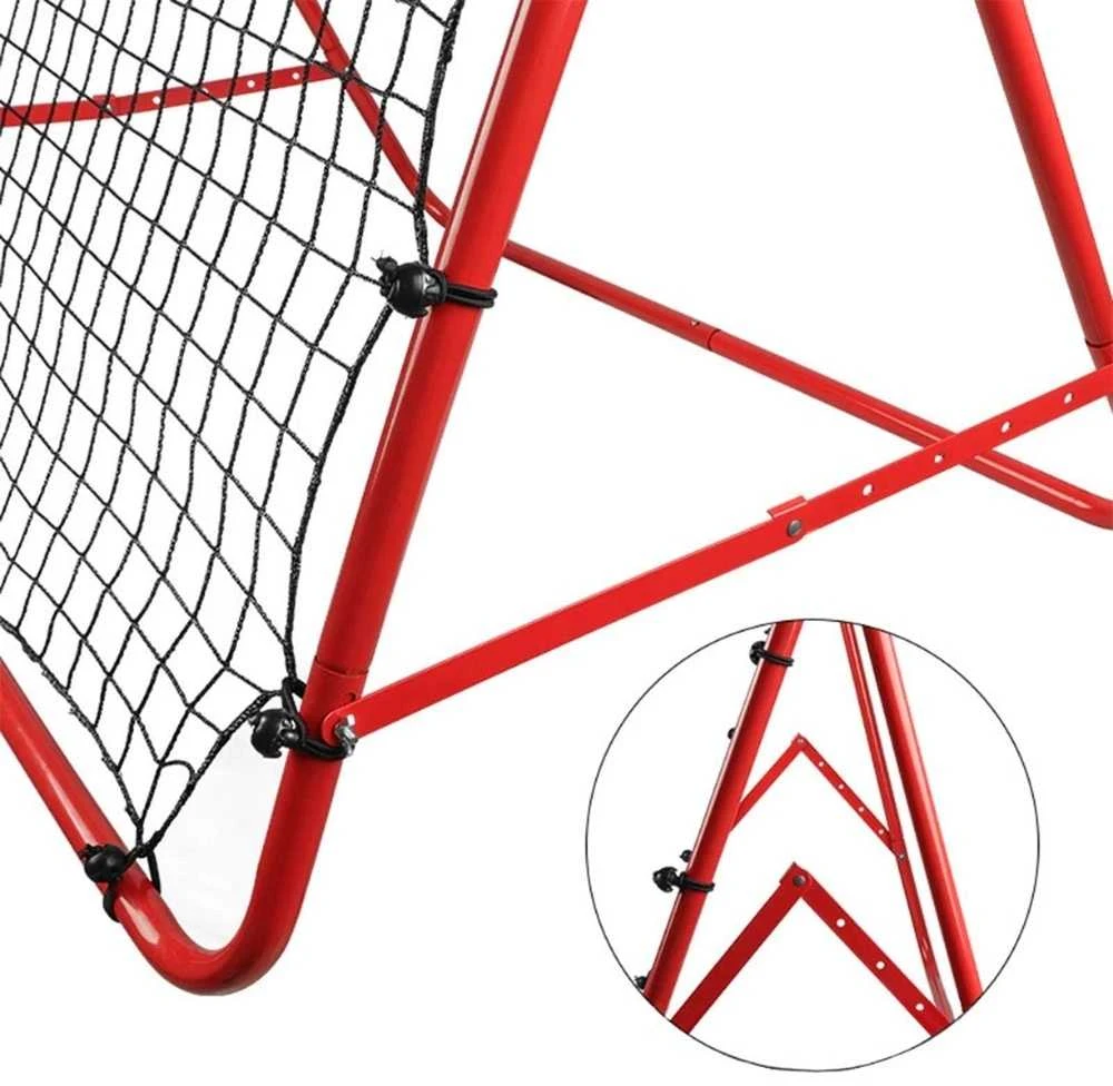 Treniruočių vartų atšokėjas, judesių koordinacijai gerinti, raudonas, 100 cm, futbolo treniruoklis, reakcijos lavinimui