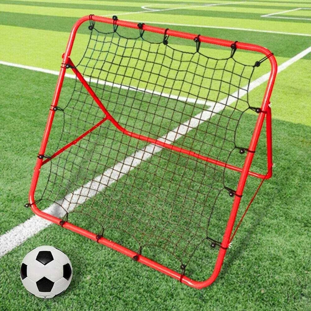 Treniruočių vartų atšokėjas, judesių koordinacijai gerinti, raudonas, 100 cm, futbolo treniruoklis, reakcijos lavinimui