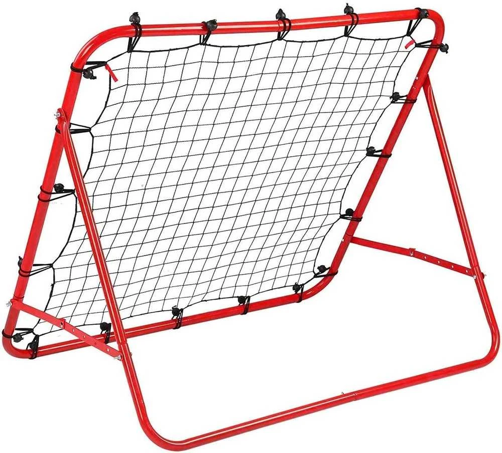 Treniruočių vartų atšokėjas, judesių koordinacijai gerinti, raudonas, 100 cm, futbolo treniruoklis, reakcijos lavinimui