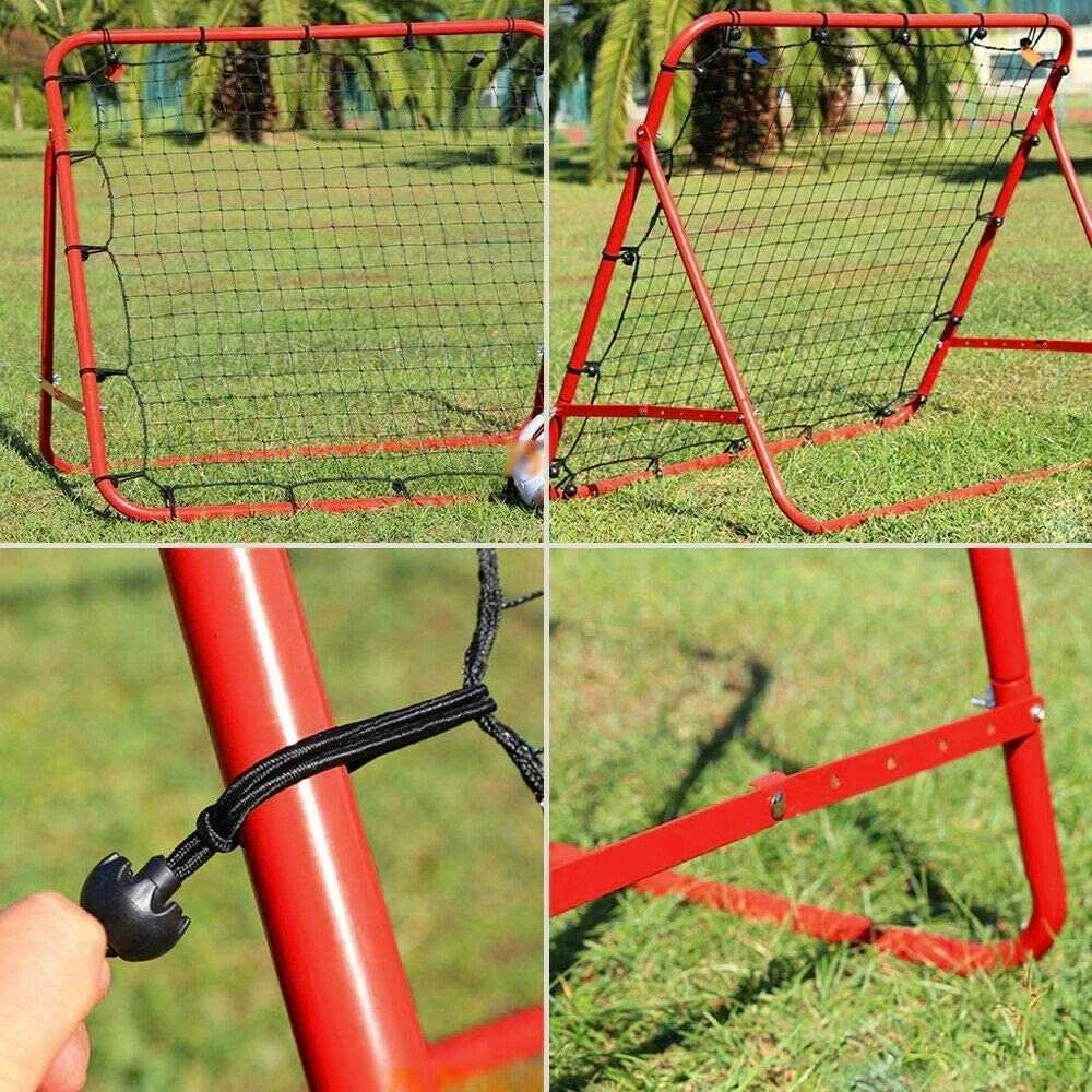 Treniruočių vartų atšokėjas, judesių koordinacijai gerinti, raudonas, 100 cm, futbolo treniruoklis, reakcijos lavinimui