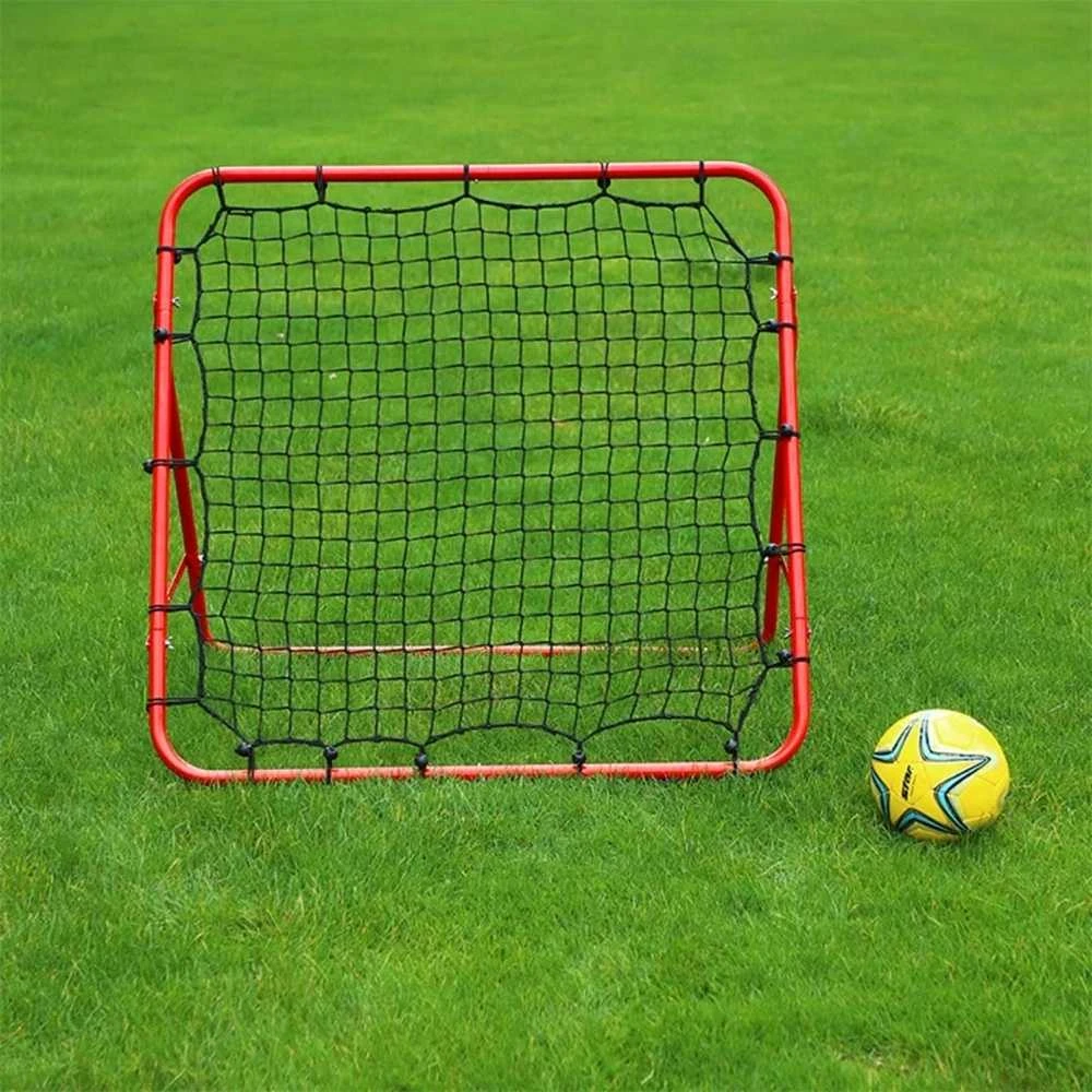 Treniruočių vartų atšokėjas, judesių koordinacijai gerinti, raudonas, 100 cm, futbolo treniruoklis, reakcijos lavinimui