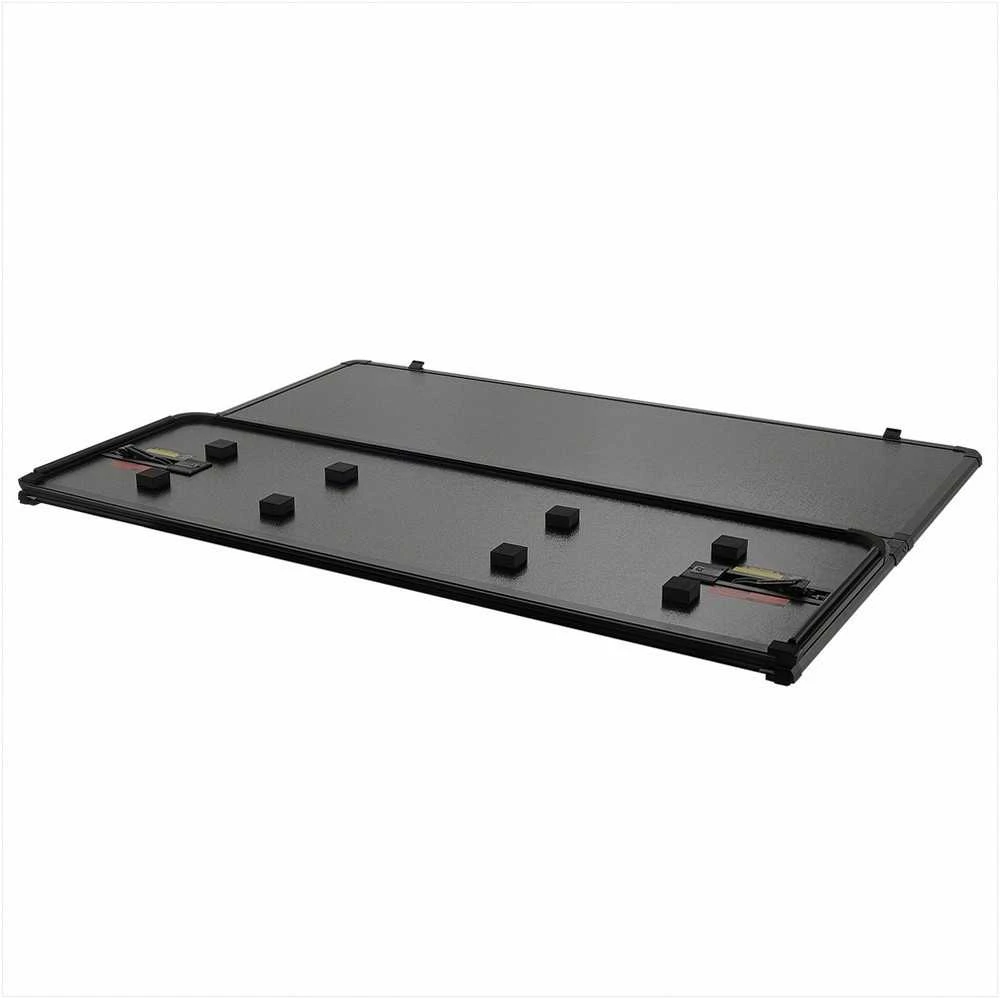 Trigubas sulankstomas kėbulo dangtis 1999-2024 Ford F-250 F-350 Super Duty, tvirtas aliuminis, atsparus vandeniui, 2.07 m Styleside kėbului, pikapo kėbulo uždangalas, apsauginis tentas