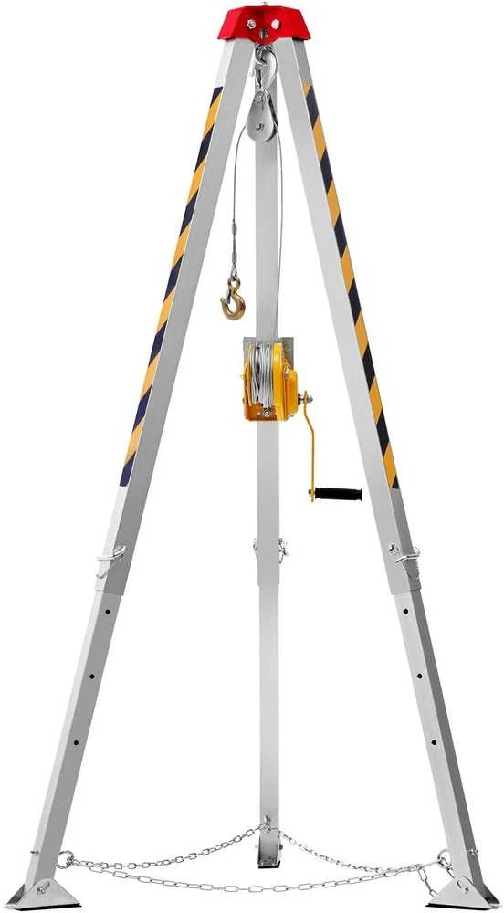 Trikojis uždaroms erdvėms, 30 m lynas, 180 kg, gelbėjimo trikojis, kritimo apsaugos sistema, darbui aukštyje