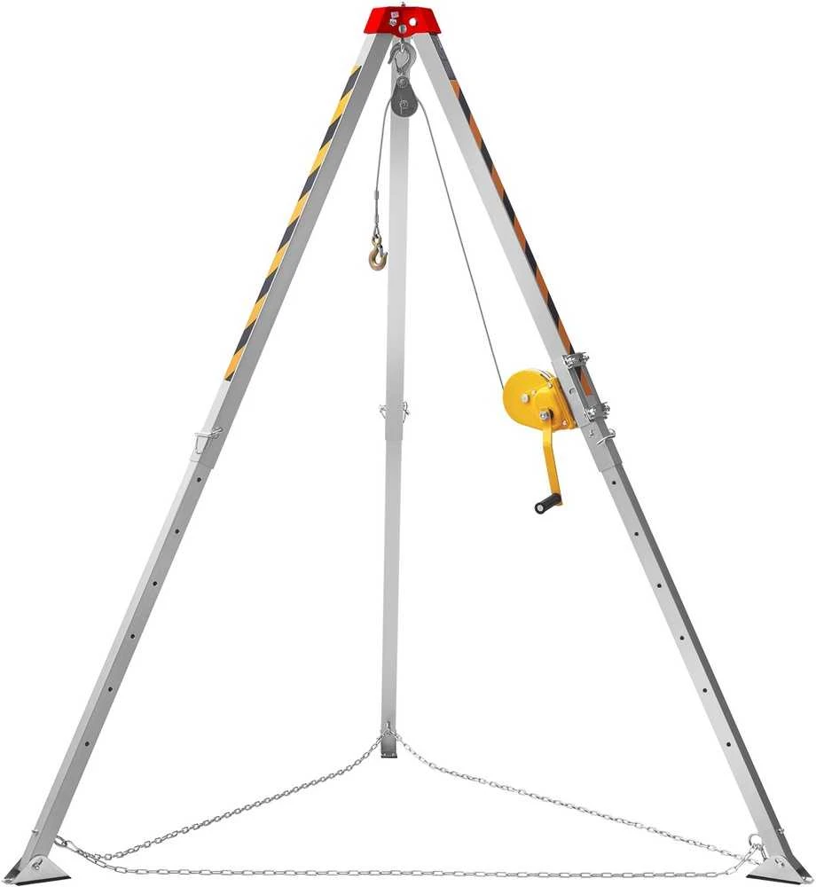 Trikojis uždaroms erdvėms, 30 m lynas, 180 kg, gelbėjimo trikojis, kritimo apsaugos sistema, darbui aukštyje