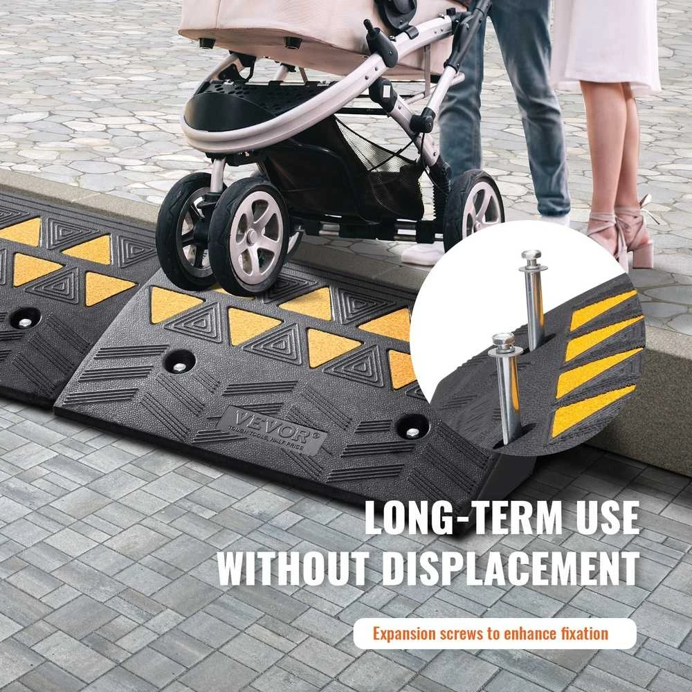Tvirtos guminės bortelio rampos, 15 tonų keliamoji galia, automobiliams, neįgaliųjų vežimėliams