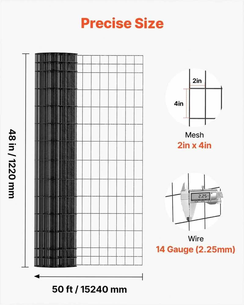 VEVOR fermos tvora 122cm x 15.2m 14 gabaritas