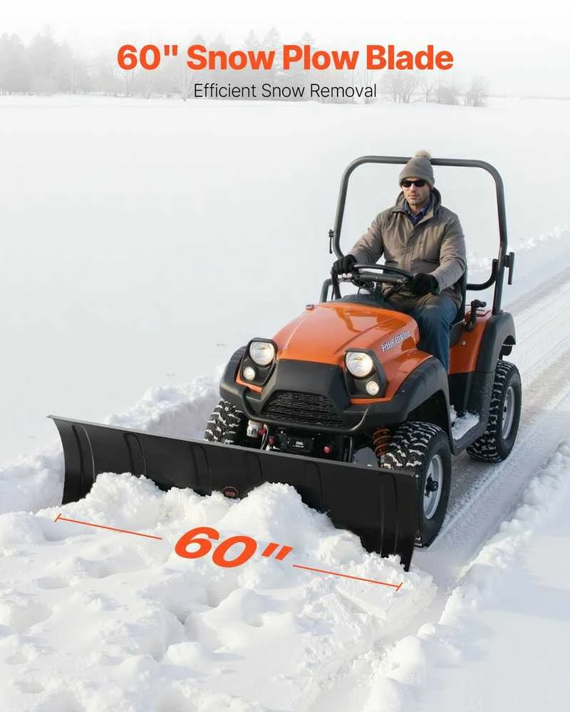 Universalus ATV sniego plūgo komplektas, 1524 mm ašmenys, reguliuojamas kampas, sunkus grandiklis, kiemo, ūkio, kelių valymui
