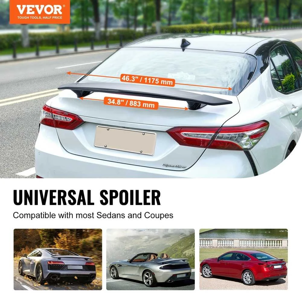 Universalus automobilio spoileris, Blizgus juodas, Sedanams ir kupė
