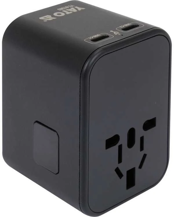 Universalus kelioninis adapteris su USB-C PD 65W, greitas įkroviklis, adapteris kelionėms