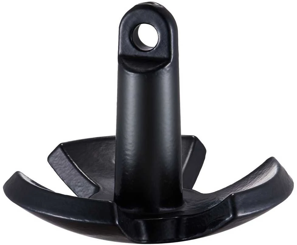 Upės inkaras valtims, 5.4kg ketaus inkaras, juodas vinilu dengtas inkaras, valties inkaras upėms ir ežerams, grybo formos inkaras, valties inkaras baidarėms