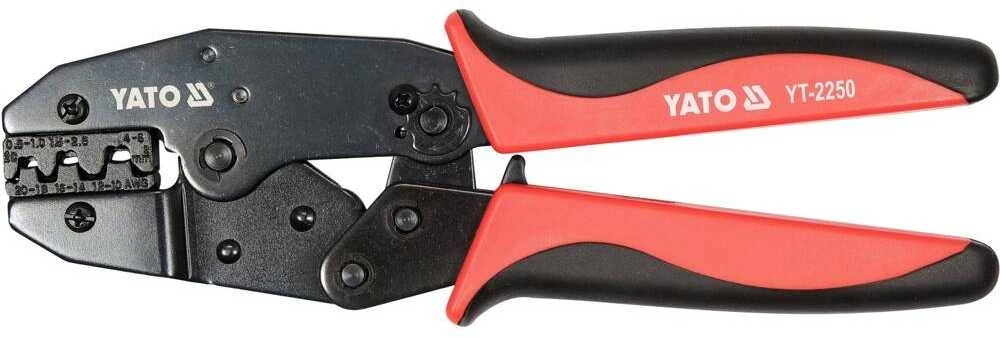 Antgalių presavimo replės Yato YT-2250; 0,5-6,0 mm²; 220 mm