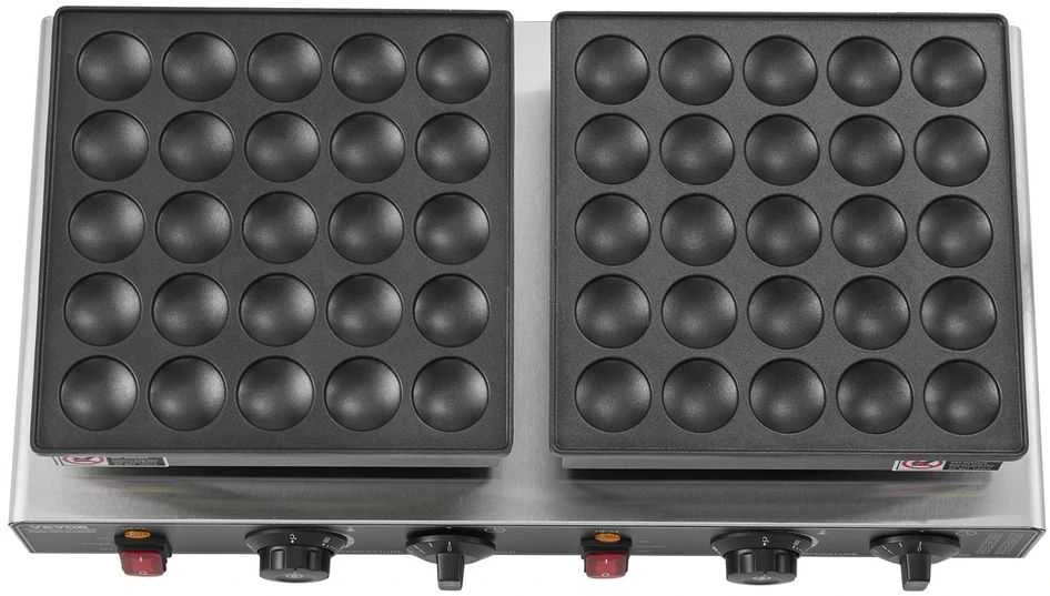Vaflinė Mini olandų blynelių keptuvė, nelipni Dorayaki kepyklėlė, 1800W elektrinė Poffertjes keptuvė, dviguba temperatūros kontrolė, restoranui, virtuvei, pusryčiams, desertui