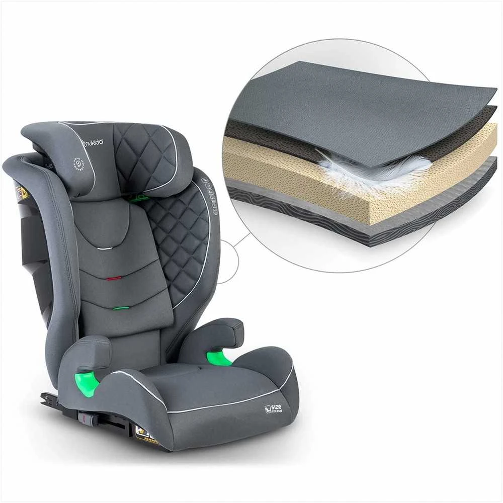 Automobilinė kėdutė Nukido Louis pilka 15-36 kg ISOFIX