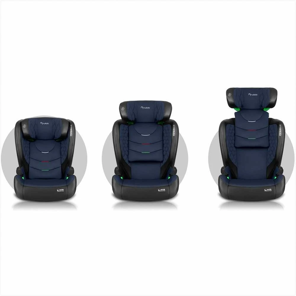 Nukido Vaikiška automobilinė kėdutė, 15-36 kg, su ISOFIX, reguliuojama galvos atrama, šoninė apsauga, 2-3 grupė, patogi kelioninė kėdutė