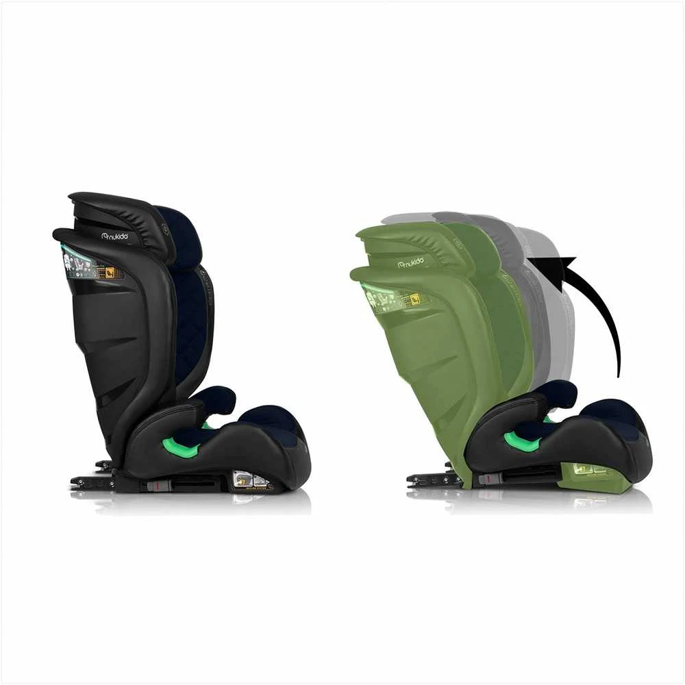 Nukido Vaikiška automobilinė kėdutė, 15-36 kg, su ISOFIX, reguliuojama galvos atrama, šoninė apsauga, 2-3 grupė, patogi kelioninė kėdutė