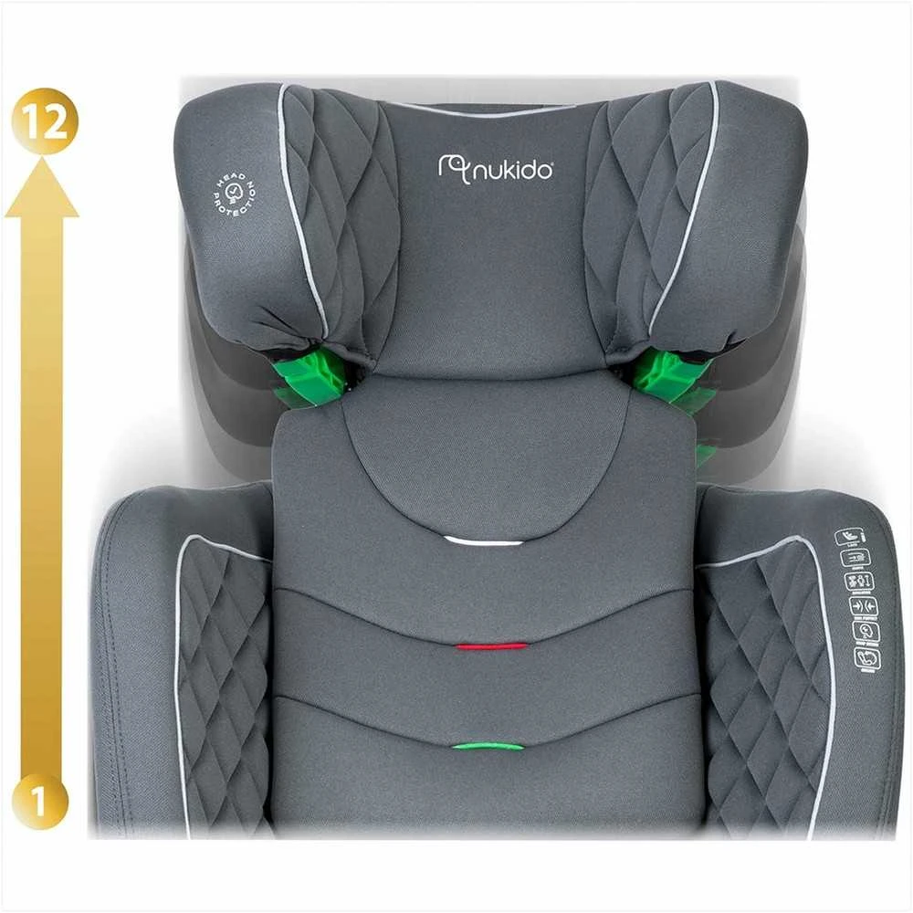 Automobilinė kėdutė Nukido Louis pilka 15-36 kg ISOFIX