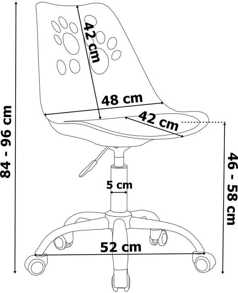 Vaikiška pasukama kėdė su ratukais, ergonominė, mėlyna, biuro, kambario, reguliuojama, mokyklinuko