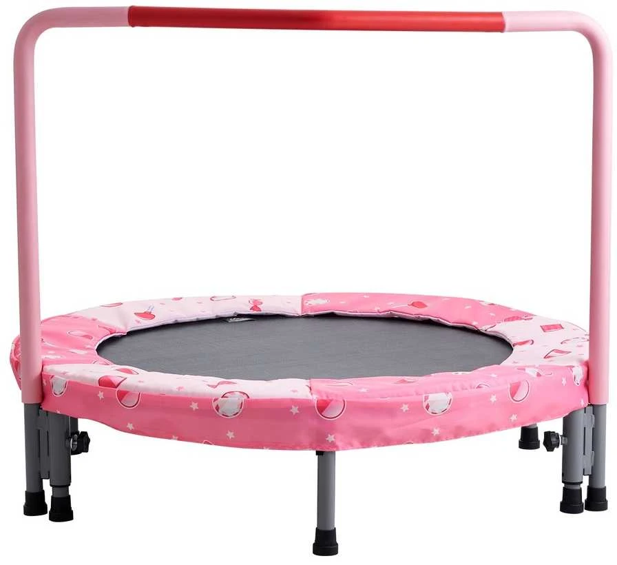 Vaikiškas batutas, sulankstomas mini batutas, lauko/vidaus, 95.5 cm, mažyliams, šokinėjimo priemonė, žaidimų aikštelė