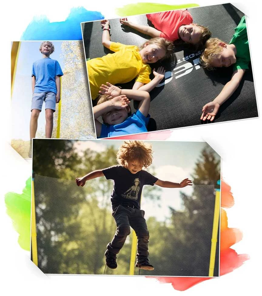 Vaikiškas sodo trampolinas 140 cm, su apsauginiu tinklu, lauko trampolinas vaikams, mažas trampolinas, šokinėjimo trampolinas