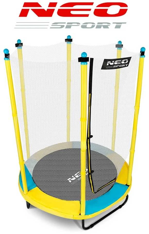 Vaikiškas sodo trampolinas 140 cm, su apsauginiu tinklu, lauko trampolinas vaikams, mažas trampolinas, šokinėjimo trampolinas