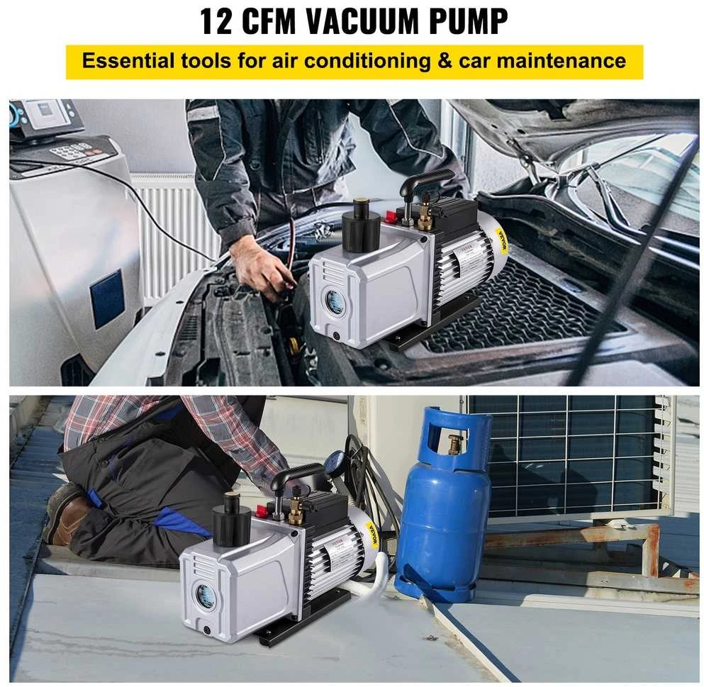 VEVOR Dvigubo veikimo vakuuminis siurblys 12CFM