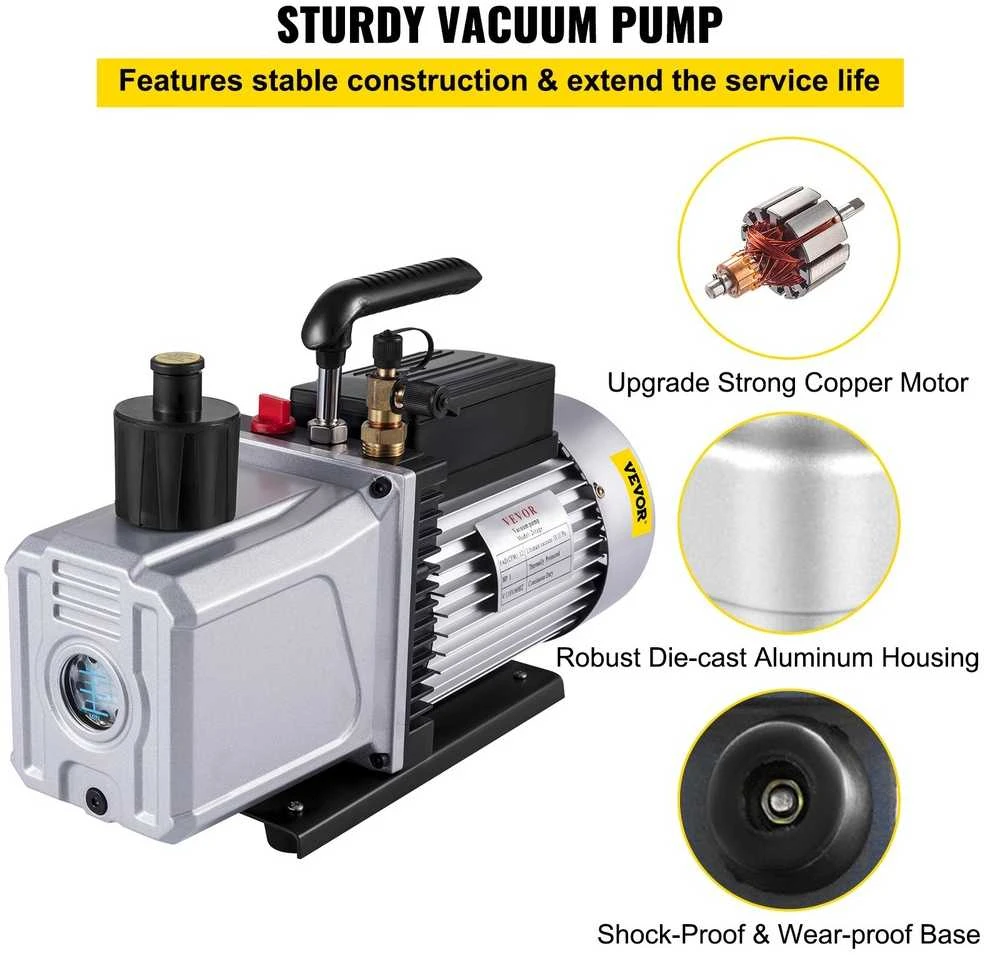 VEVOR Dvigubo veikimo vakuuminis siurblys 12CFM