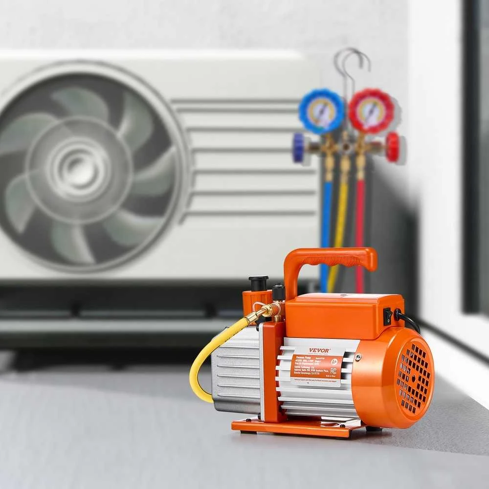 VEVOR 5 CFM vienpakopis rotacinis vakuuminis siurblys
