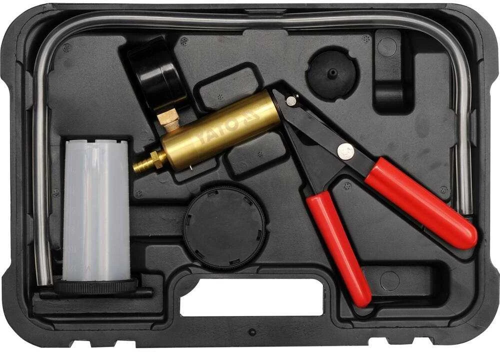 Vakuuminis slėgio siurblys su priedais (vakuuminis manometras), skirtas automobilių diagnostikai