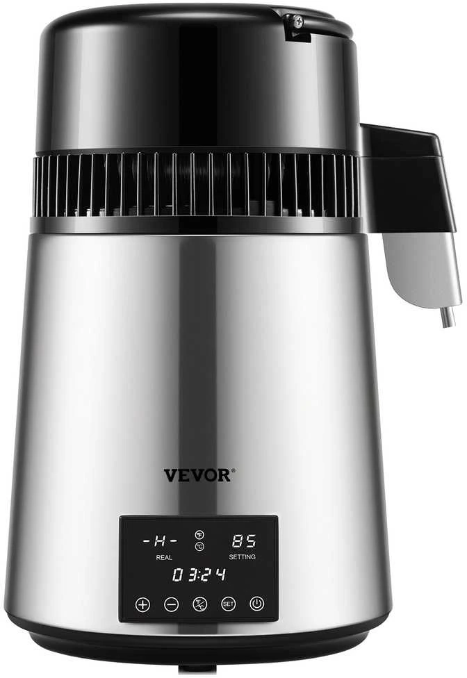 Vandens distiliatorius 1 L/H, su dvigubos temperatūros ekranu, 4L vandens valytuvas