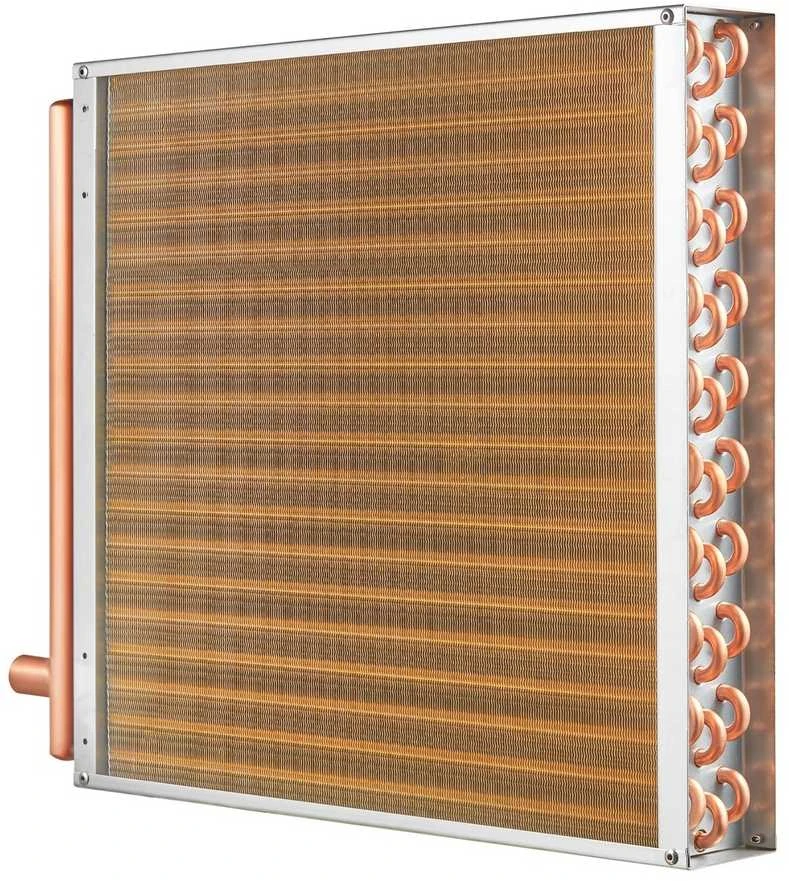 Varinis šilumokaitis, vanduo-oras, 160000 BTU talpa, 50.8x50.8cm plokštės plotas, saulės šildymui, alyvos aušinimui, variklio radiatoriui