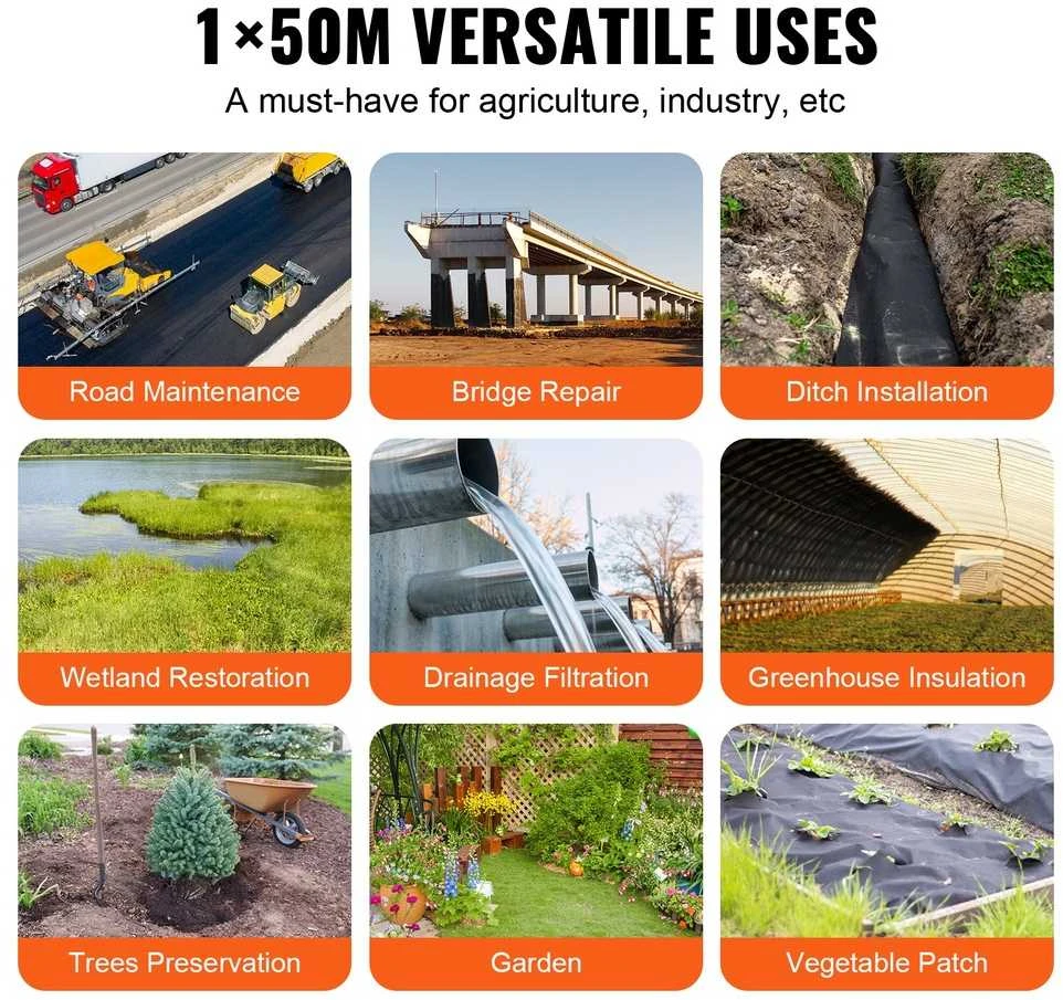 VEVOR Praplatus geotekstilės audinys dekoravimui