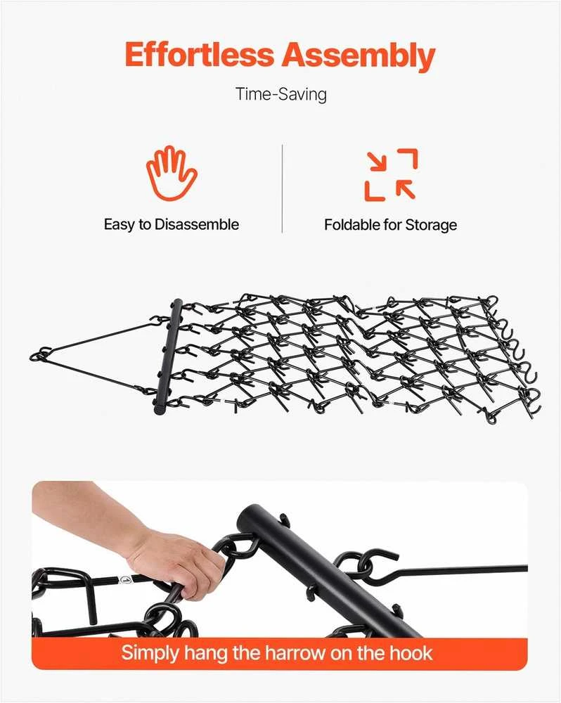 VEVOR Žemės akėčios 4x4 ft krūvos ATV vejapjovė