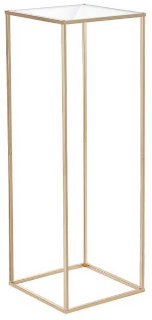 Vestuvių gėlių stovas, auksinis, metalinis, 80 cm