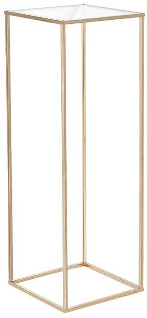 Vestuvių gėlių stovas, auksinis, metalinis, 80 cm
