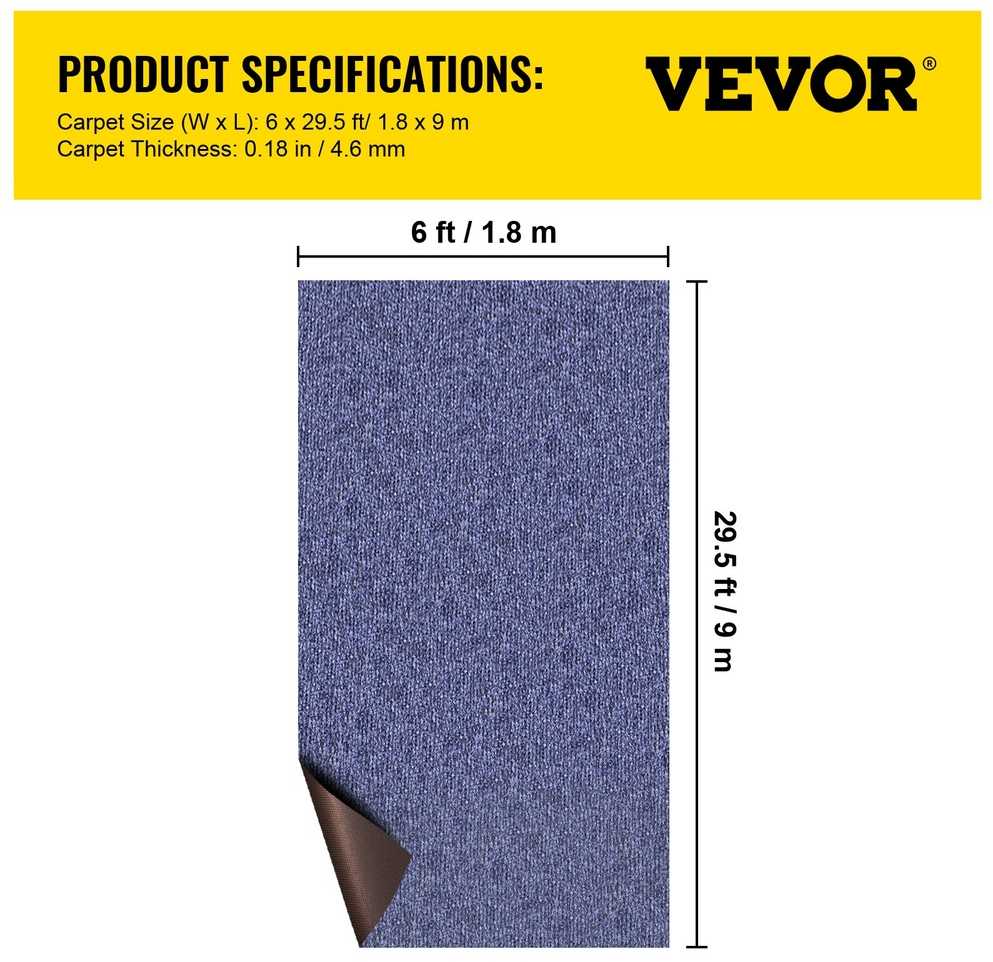 VEVOR Lauko kilimas 1,8x9 m, mėlynas