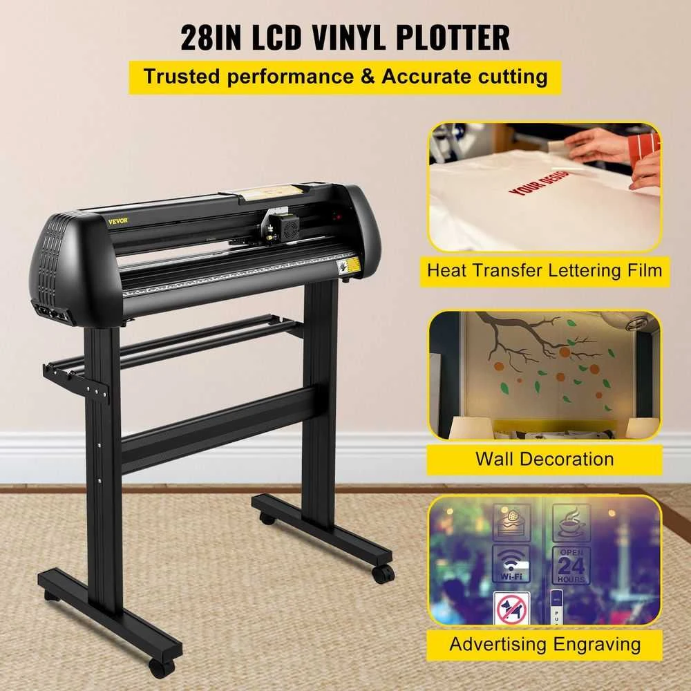 Vinilo pjaustyklės mašina, 720 mm pjovimo braižytuvas, ženklams, reklamjuostėms, lipdukams, „pasidaryk pats“ amatų pjovimo mašina, ženklų gamybos mašina, amatų braižytuvas