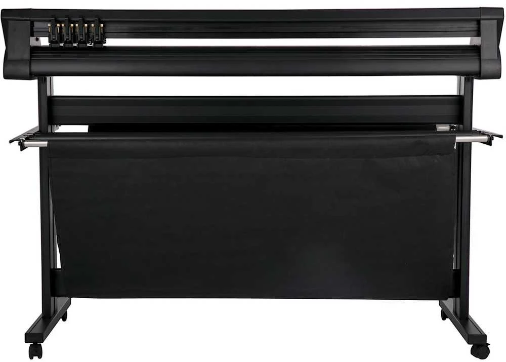 Vinilo pjaustytuvas 1350 mm, LED ekranas, optinė akis, pjaustyklis su stovu, reklaminių iškabų gamybai, lipdukų pjaustymo braižytuvas
