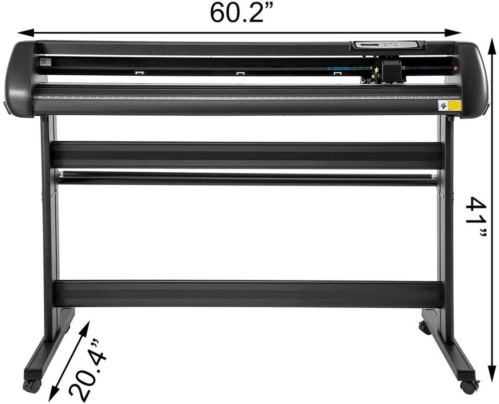 Vinilo pjaustytuvas 1350 mm, su stovu, reguliuojamu greičiu, 53 colių ploteris, lipdukų gamybai, reklaminių iškabų pjaustyklė