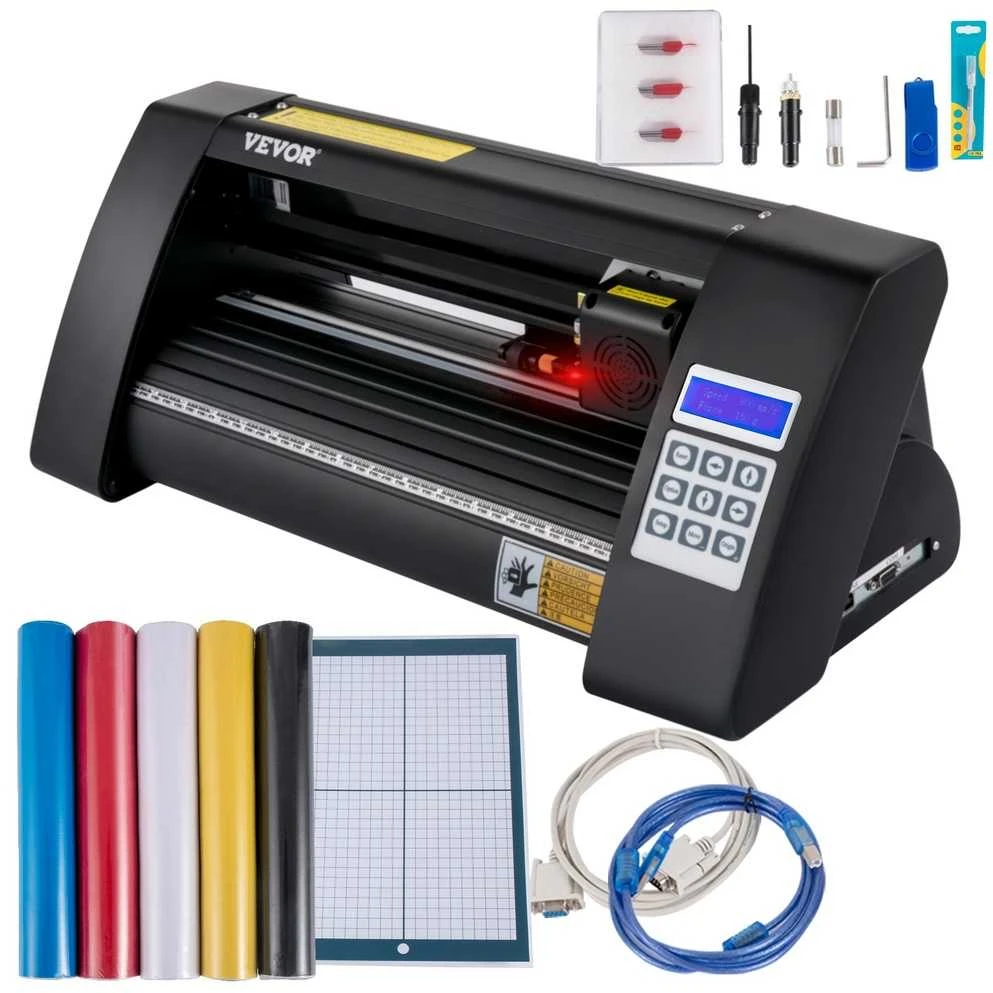 Vinilo pjaustytuvas, 375 mm, optinė akis, LED ekranas