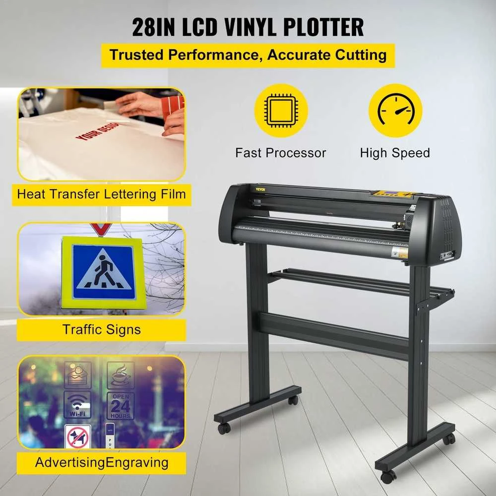 Vinilo pjaustytuvas, 720 mm, braižytuvas, „SignMaster“ programinė įranga