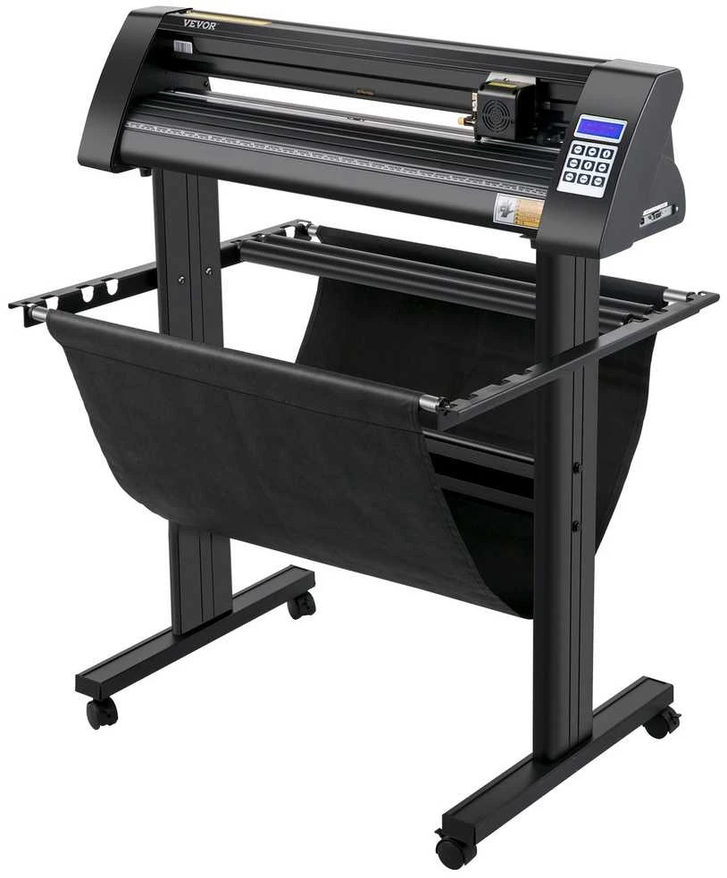 Vinilo pjaustytuvas 720 mm, LED ekranas, optinis jutiklis, stovas, lipdukų, reklaminių užrašų, grafikos pjovimo braižytuvas